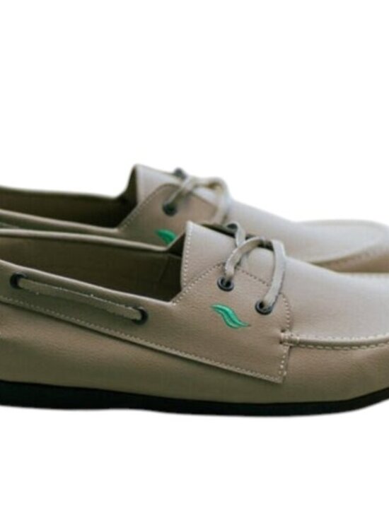 NEW BOATMAN Cactus Leather Yachty Classic Tan Men\'s Size 10.5 main image 5